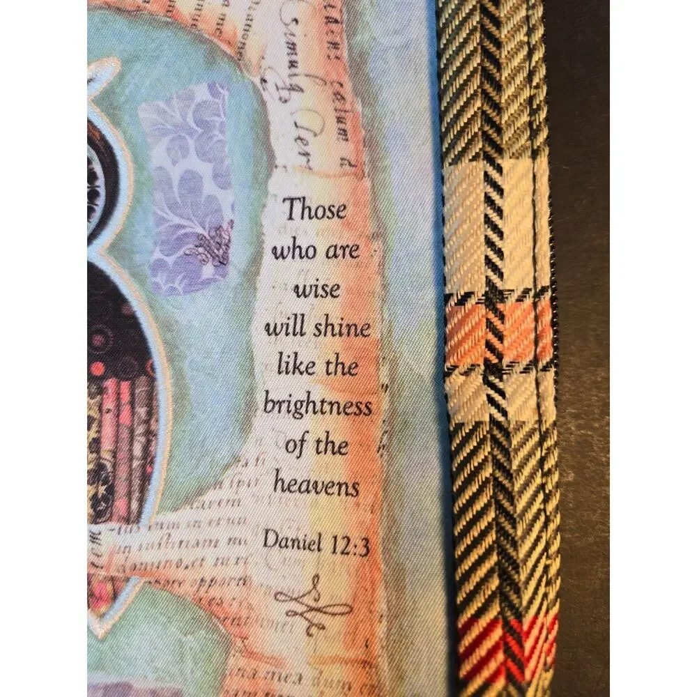 Bible Cover With Owl Daniel 12:3 Theme LORI SEIBERT Design 10”x7”x2”